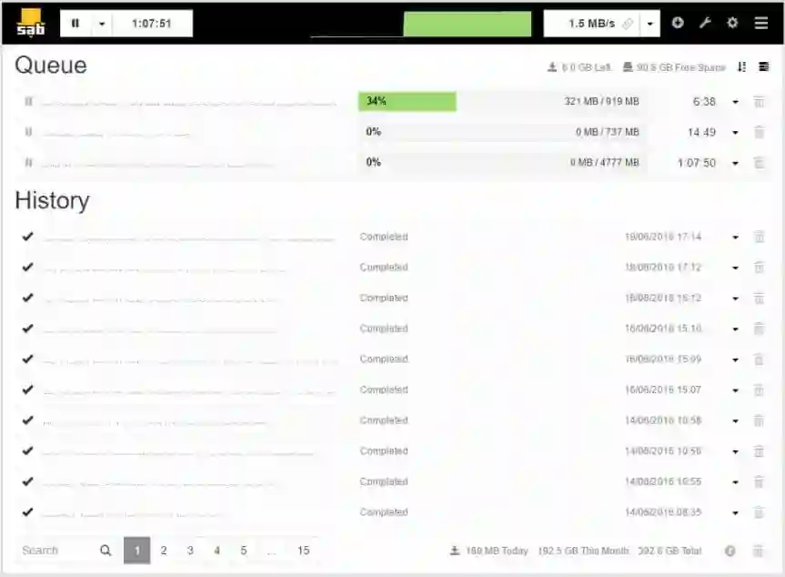 Illustration de L'utilitaire pour télécharger sur Usenet : SABnzbd